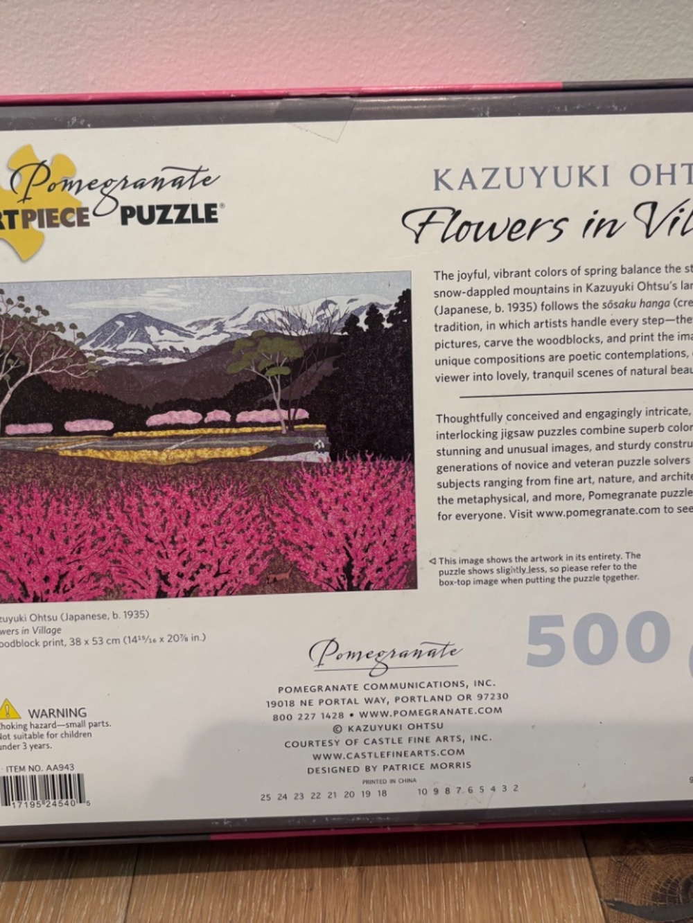 Pomegranate Puzzle, Kazuyuki Ohtsu: Flowers in Village 500-piece Jigsaw Puzzle - Picture 2 of 4